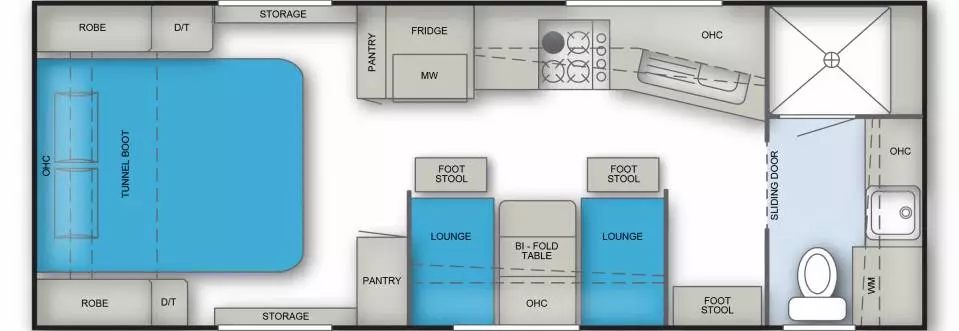 The 20.5-foot Tremor floor plan