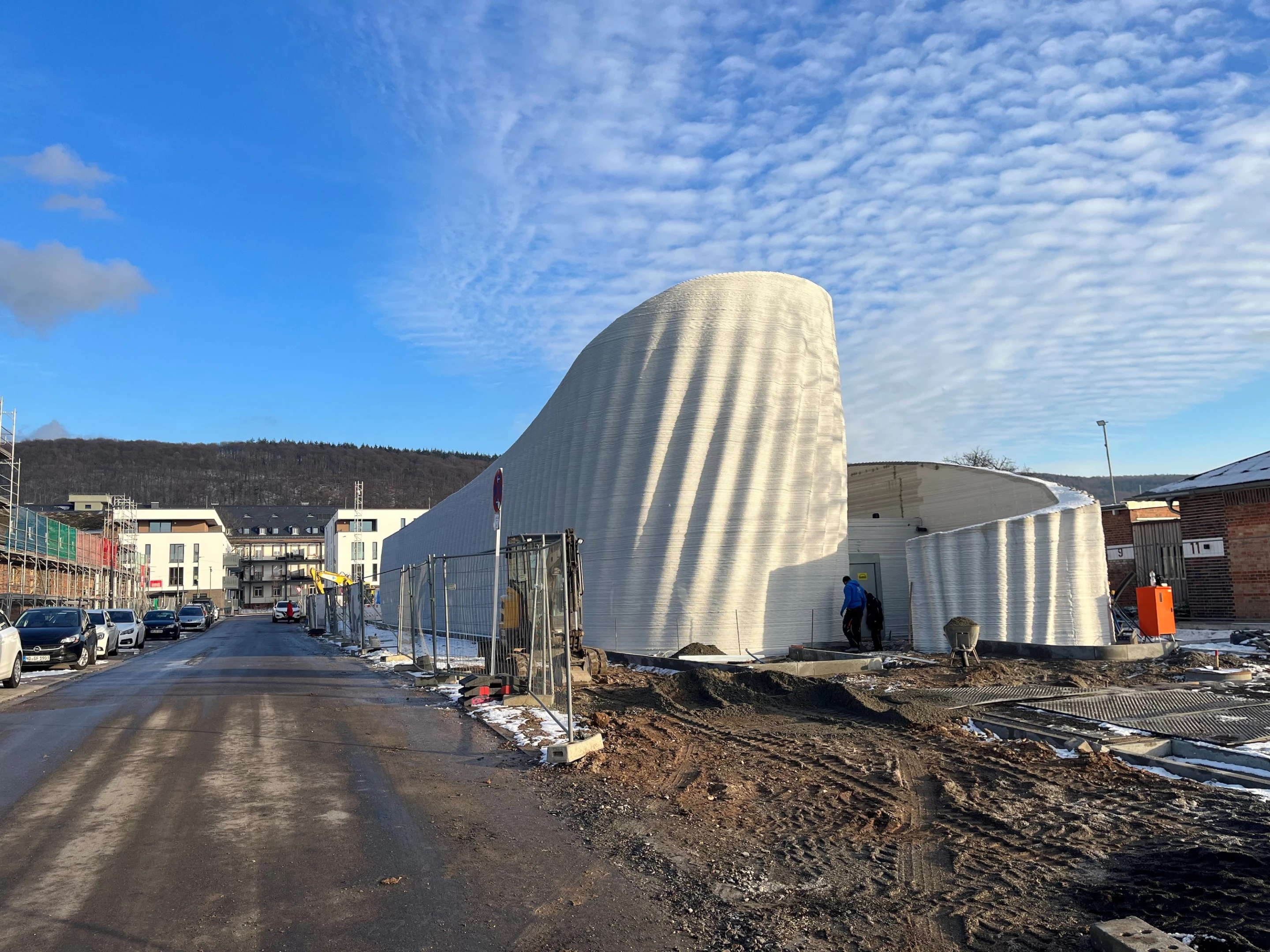 The Wave House's 3D printing process took place at a rate of around 4 sq m (43 sq ft) per hour