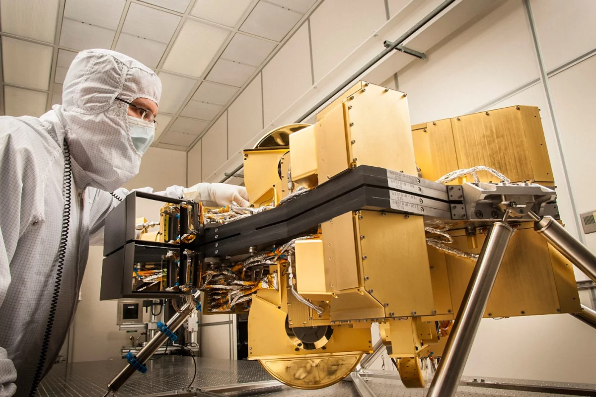 NIRCam (left) beat requirements during final cryogenic testing with the Integrated Science Instrument Module for the James Webb Space Telescope
