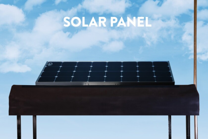The solar panel on the Wheelys 4 is able to generate up to 40 W of energy