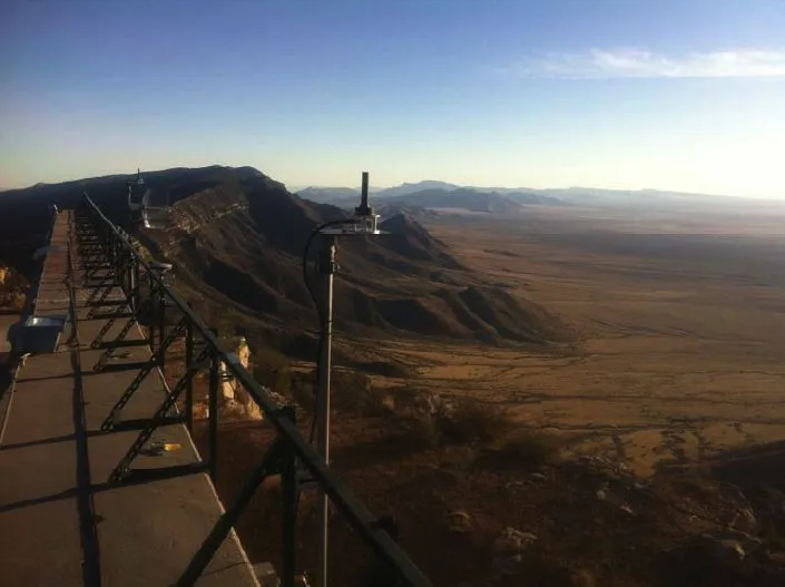 The Locata system installed at the White Sands Missile range