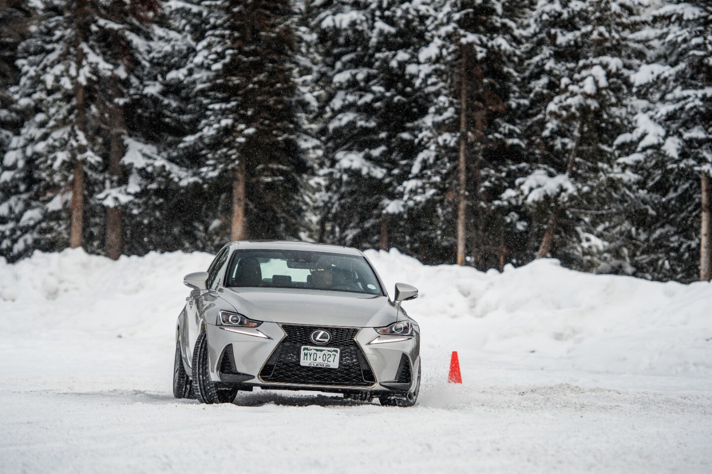 Lexus brought a 2017 IS 350 F-Sport model to this ice driving event and it proved to be loads of fun