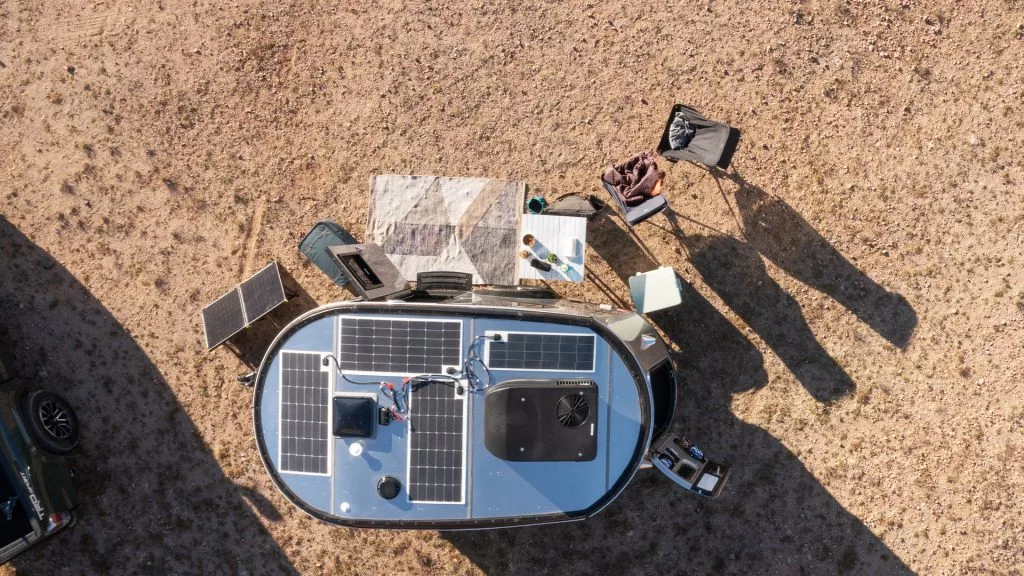 The Airstream REI Co-op Special Edition Basecamp comes solar-ready with an option for 360 watts of flexible panels for the roof