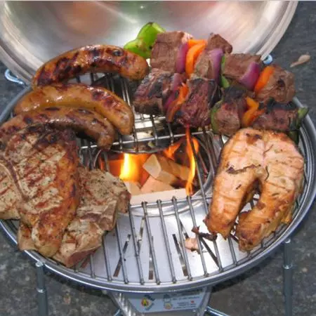 The VitalGrill Barbecue offers more grilling space than the Stove