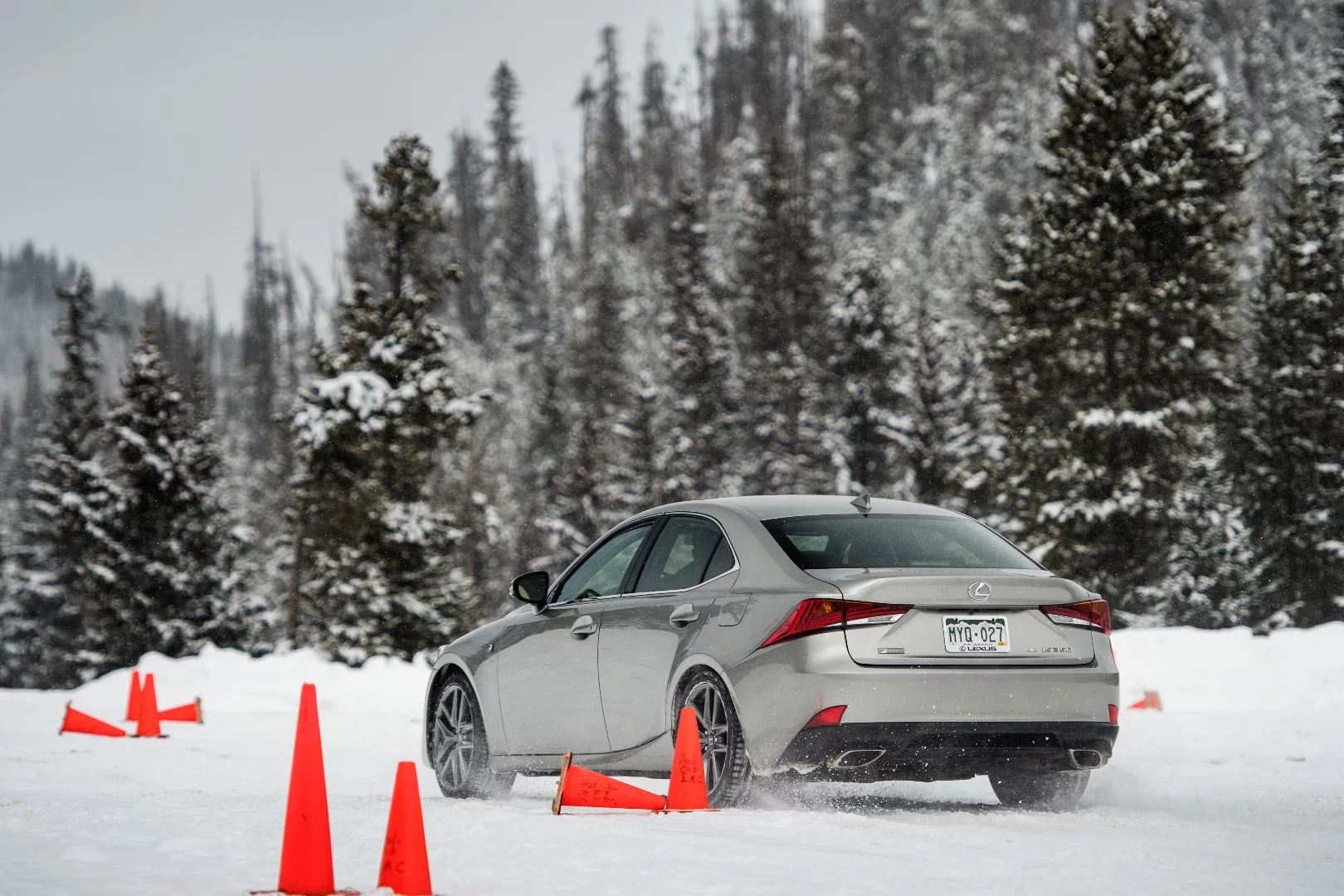 Surprising amounts of power and control allowed the Lexus IS 350 F-Sport to do fun things when traction control was thrown to the wind