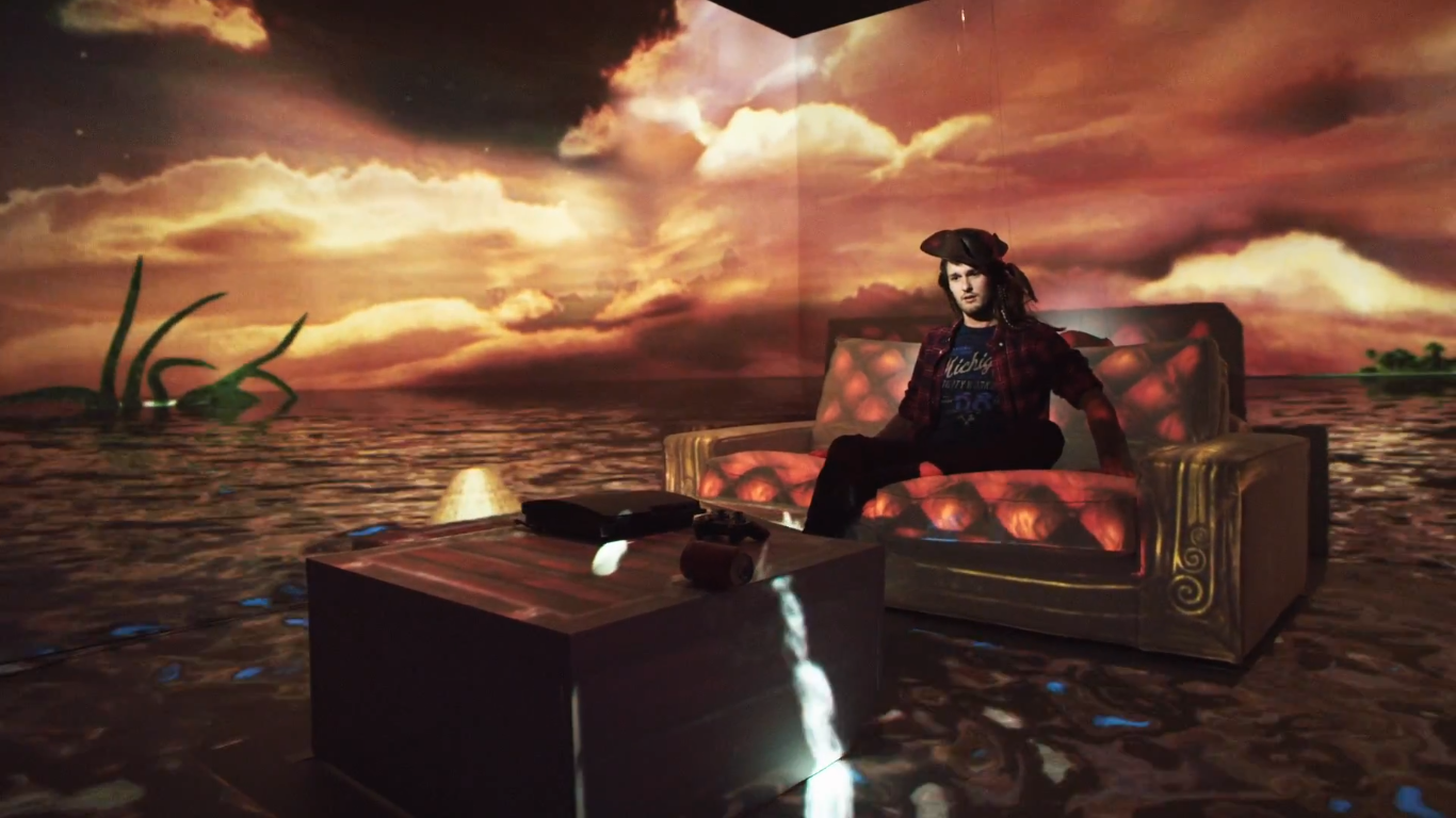 To create the short videos, the team connected a Steadicam to several Playstation Move controllers that were synced up with EyeToy cameras situated around the set