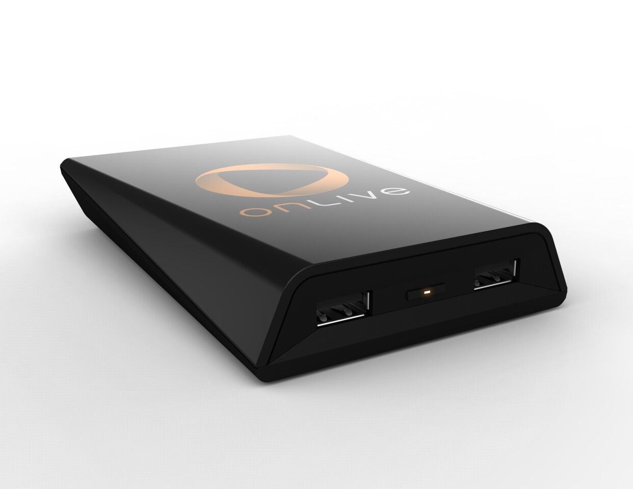 The Onlive Game System adapter which bridges the gap between TV and router to deliver online games direct to the television screen