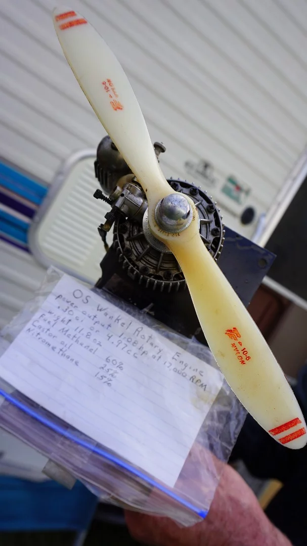 Model Airplane Wankel Rotary Engine. It runs on a combination of Methanol, Castor Oil and Nitromethane