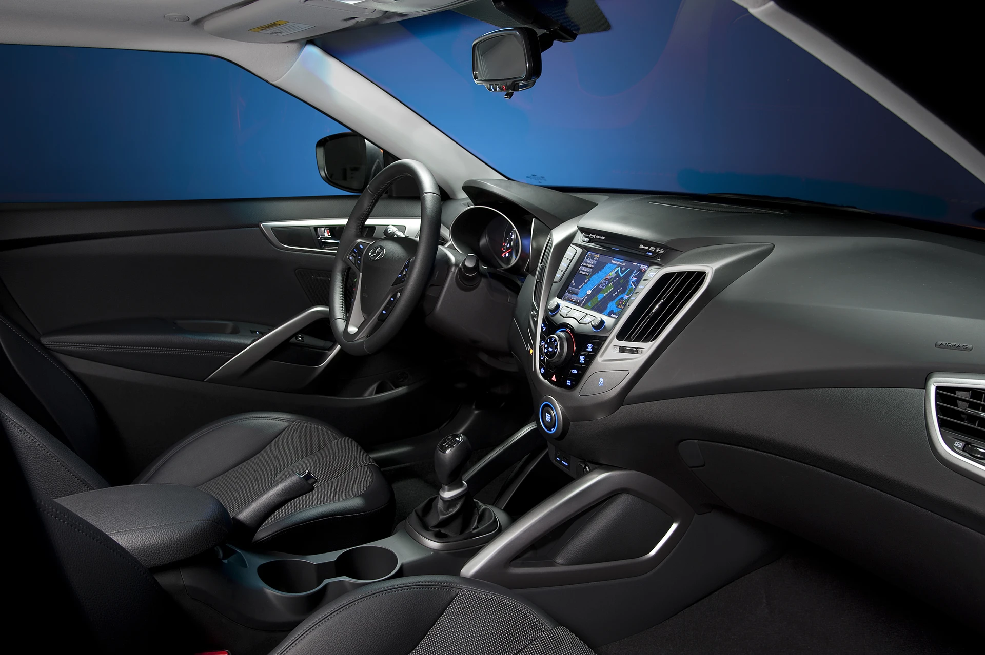 The Hyundai Veloster 3-door coupe interior