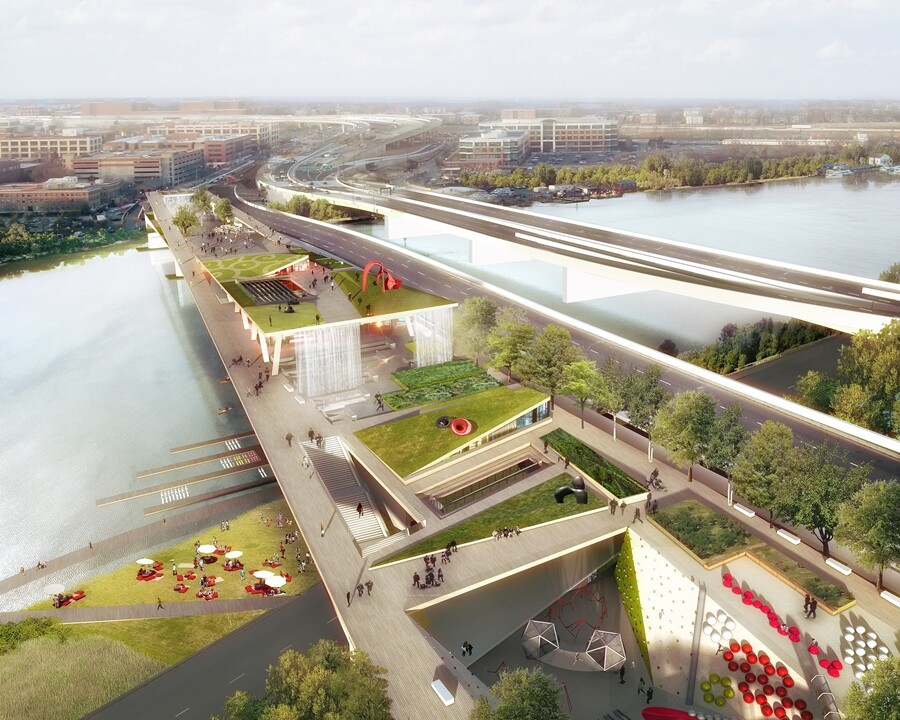 The Navy Yard view of the 11th Street Bridge Park