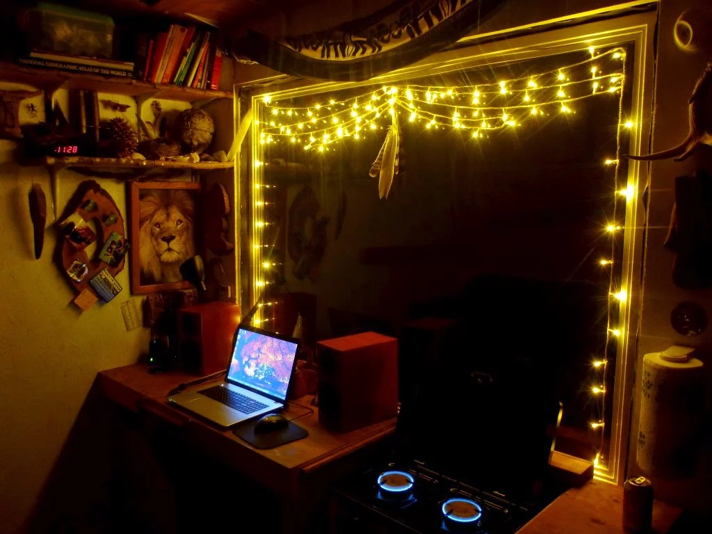The Transforming Tiny Home at night (Photo: Scott Brooks/Brendan McGarry Photography)