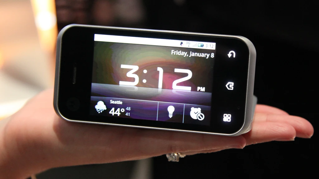 The Backflip automatically enters alarm clock mode when in the tabletop stand configuration
