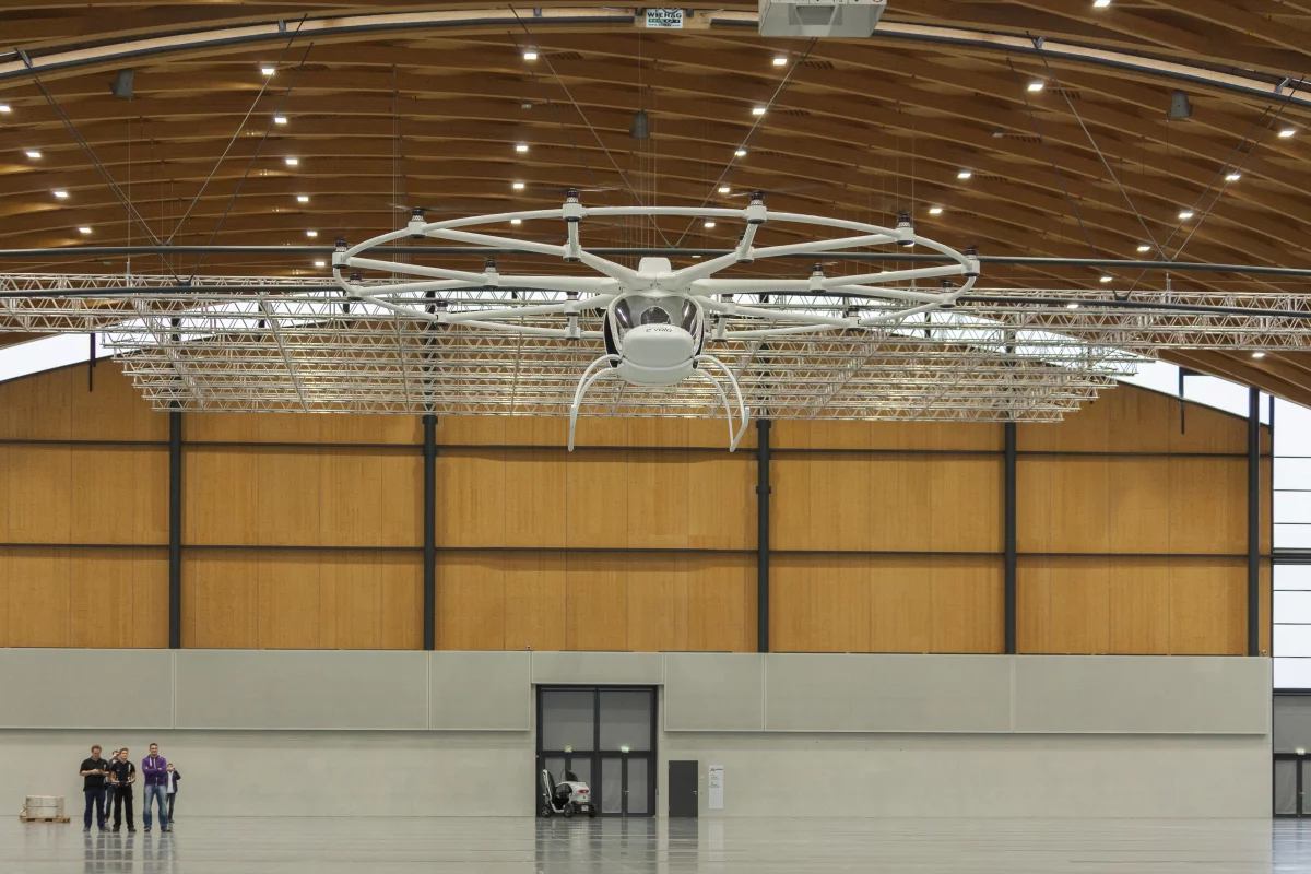The 18-rotor electric Volocopter has taken to the air for the first time