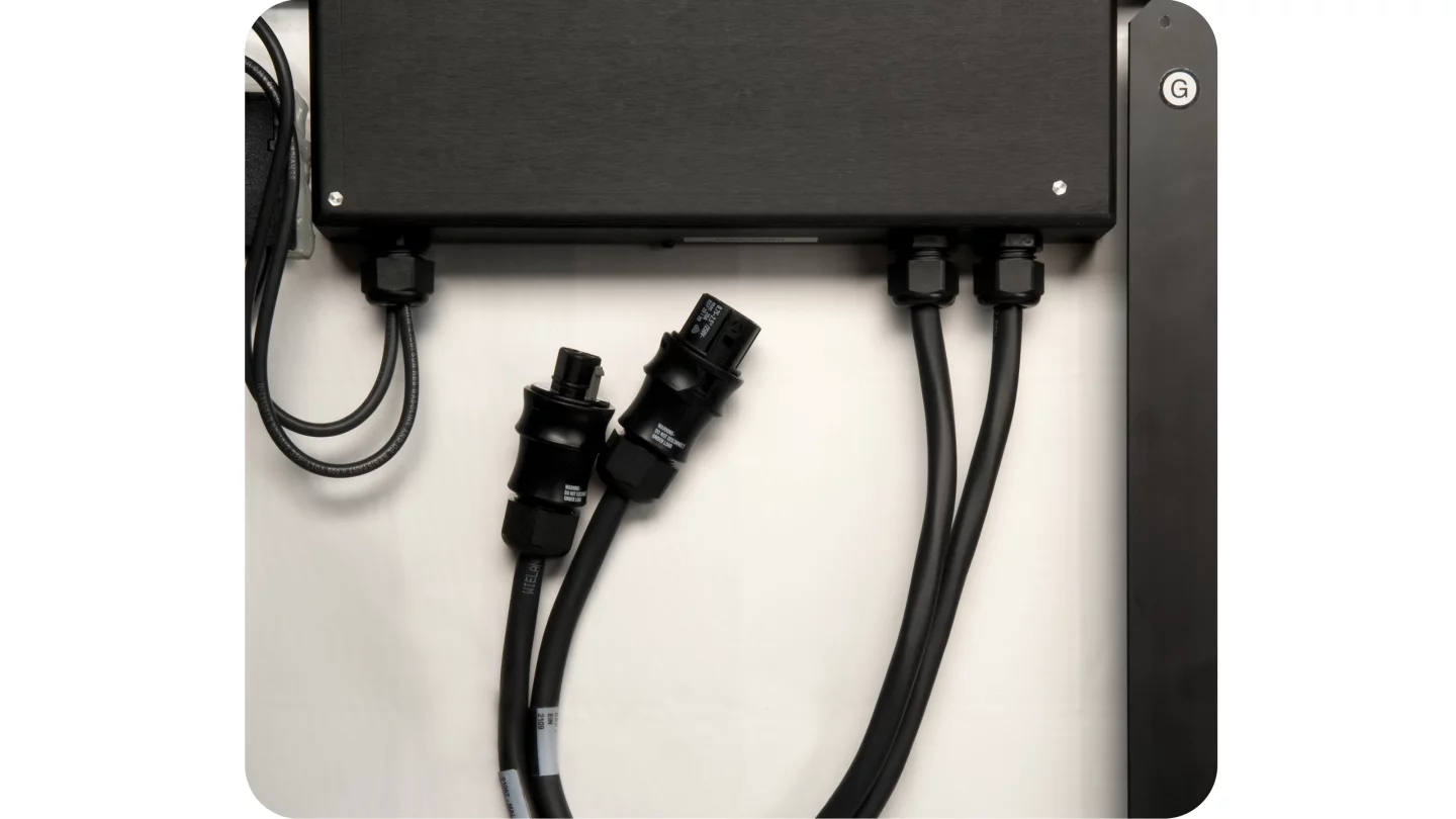 SunSine AC modules plug together using simple connectors