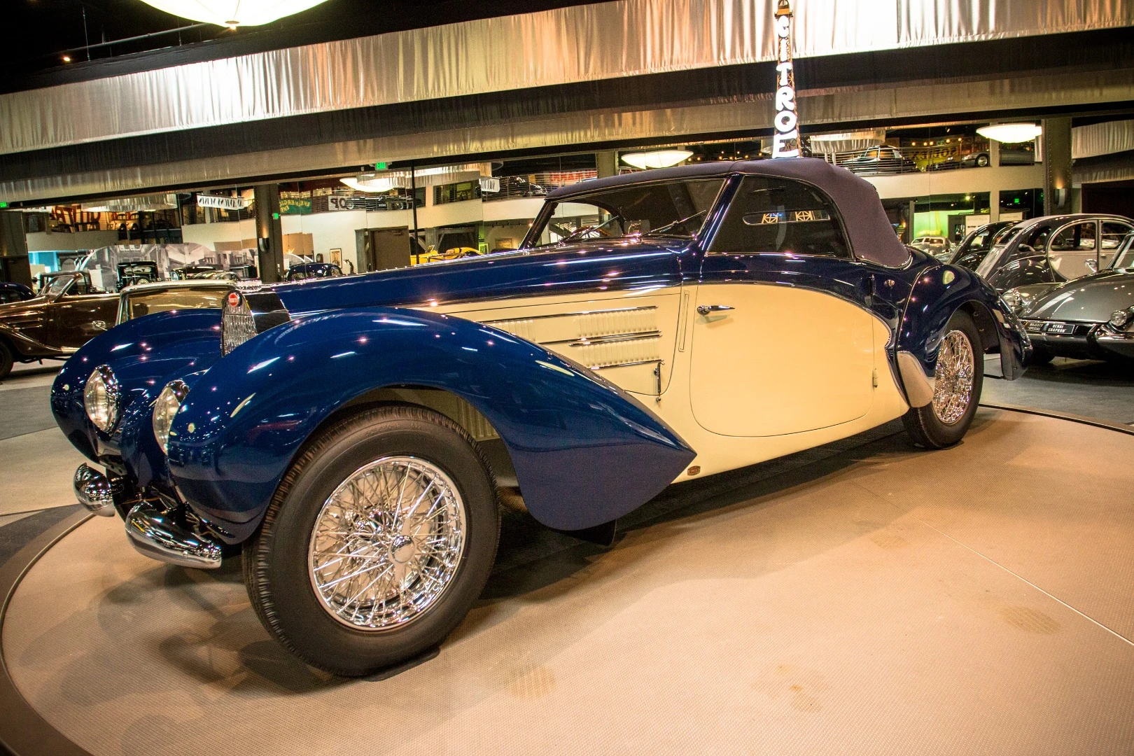 1939 Bugatti Type 57C Aravis: Peter Mullin bought this car in 2002, and restored it with the personal guidance of the original owner, Maurice Trintingent, who regretted ever having sold the thing at the end of the second World War.
