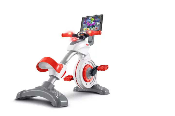 The 2017 Smart Cycle connects wirelessly to a docked tablet or living room TV over Bluetooth and runs app-based learning games