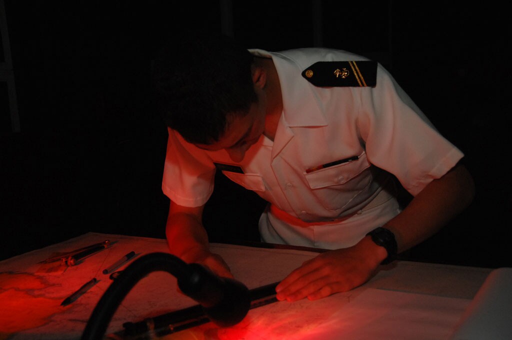 Royal Navy service member taking part in BRNC training