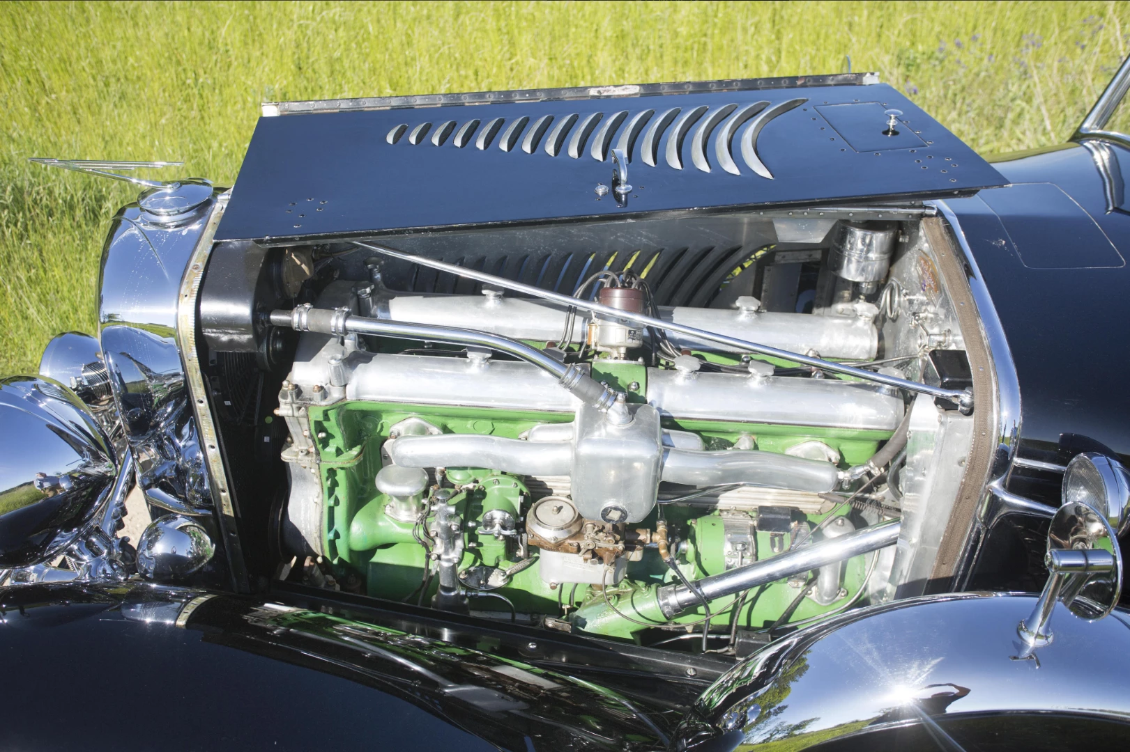 Purchased new by Shirley Carter Burden (Great grandson of C. Cornelius Vanderbilt) this 1930 Duesenberg Model J Disappearing Top Roadster sold for DKK17,825,000 (US$2,674,941) at Bonham's Frederiksen Collection auction on 26 September, 2015