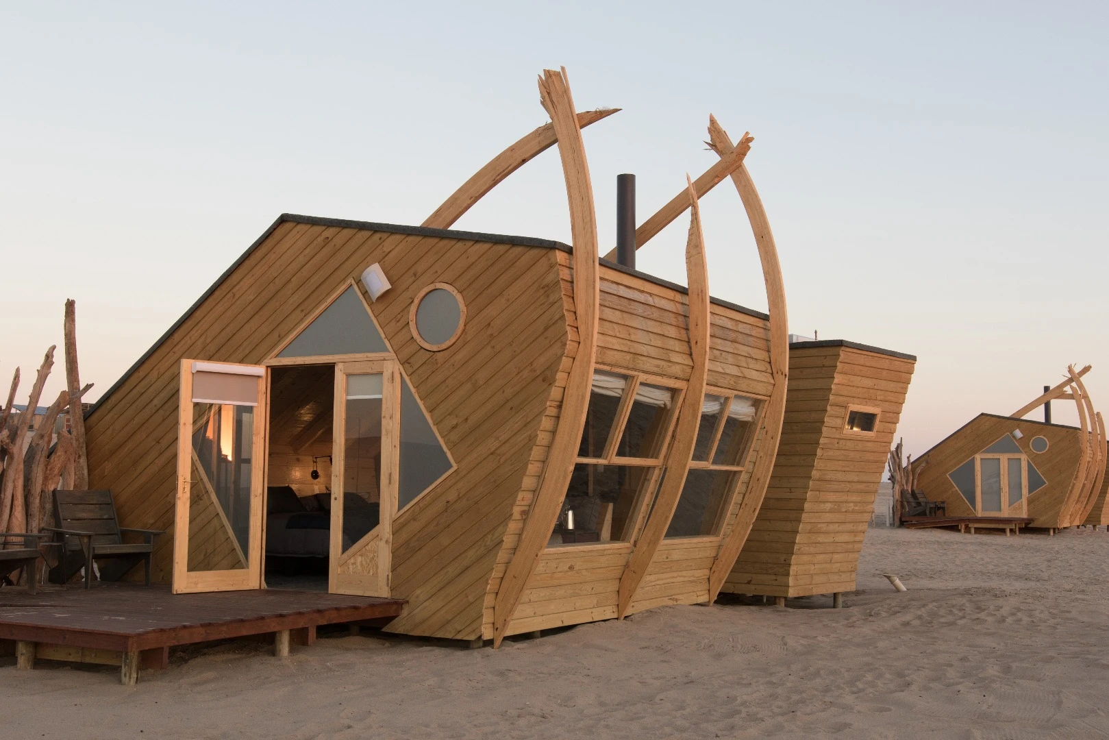 Shipwreck Lodge is a collection of 10 eco-minded cabins inside Skeleton Coast National Park