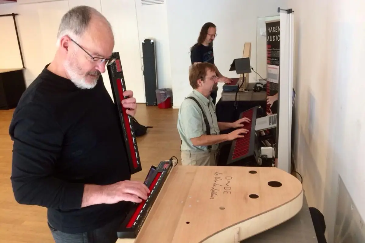 Haken Audio's new ContinuuMini to the front, with other members of the Continuum family behind