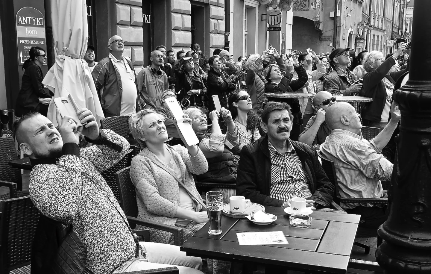 The Overall Winner, taken in Poland when photographer Richard Morgan captured tourists looking at a tourist attraction
