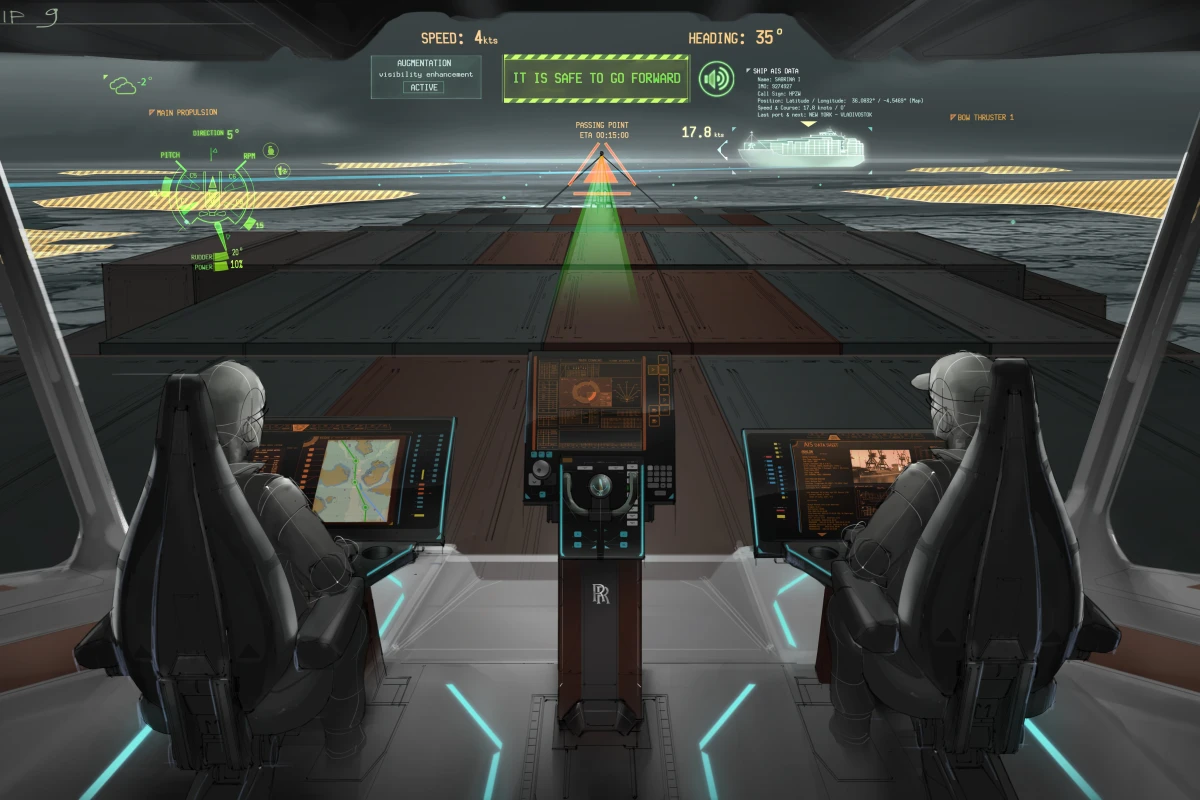 Rolls-Royce oX provides collision warnings and data