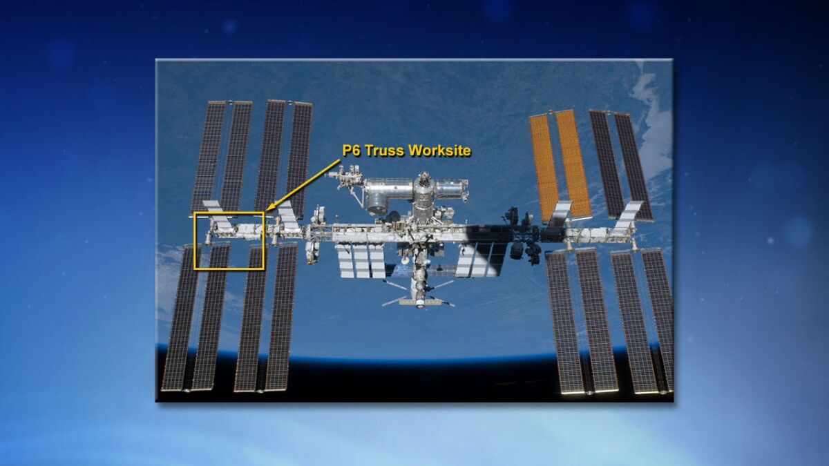 The ISS ammonia coolant leak is located on the P6 truss structure