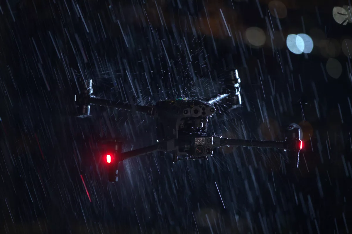 The DJI Matrice 30 enterprise drone has been designed to fly in harsh conditions such as high winds, heavy rain and snow and ice