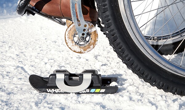 To install you pull the front wheels up