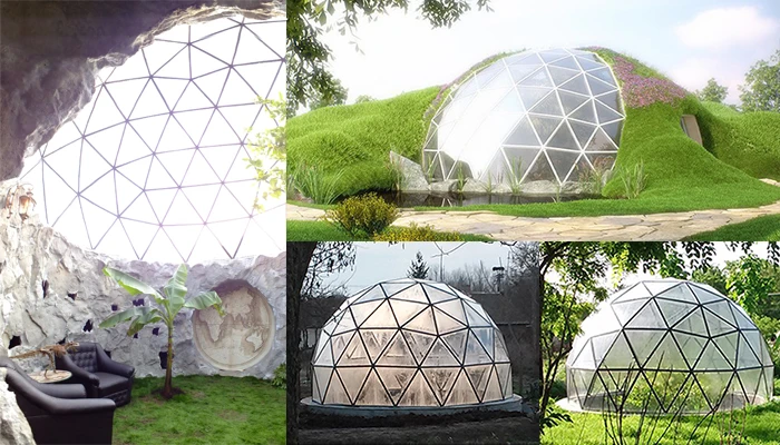 Biodomes says that magnetic blinds can be affixed for privacy and to reduce the sun's effects