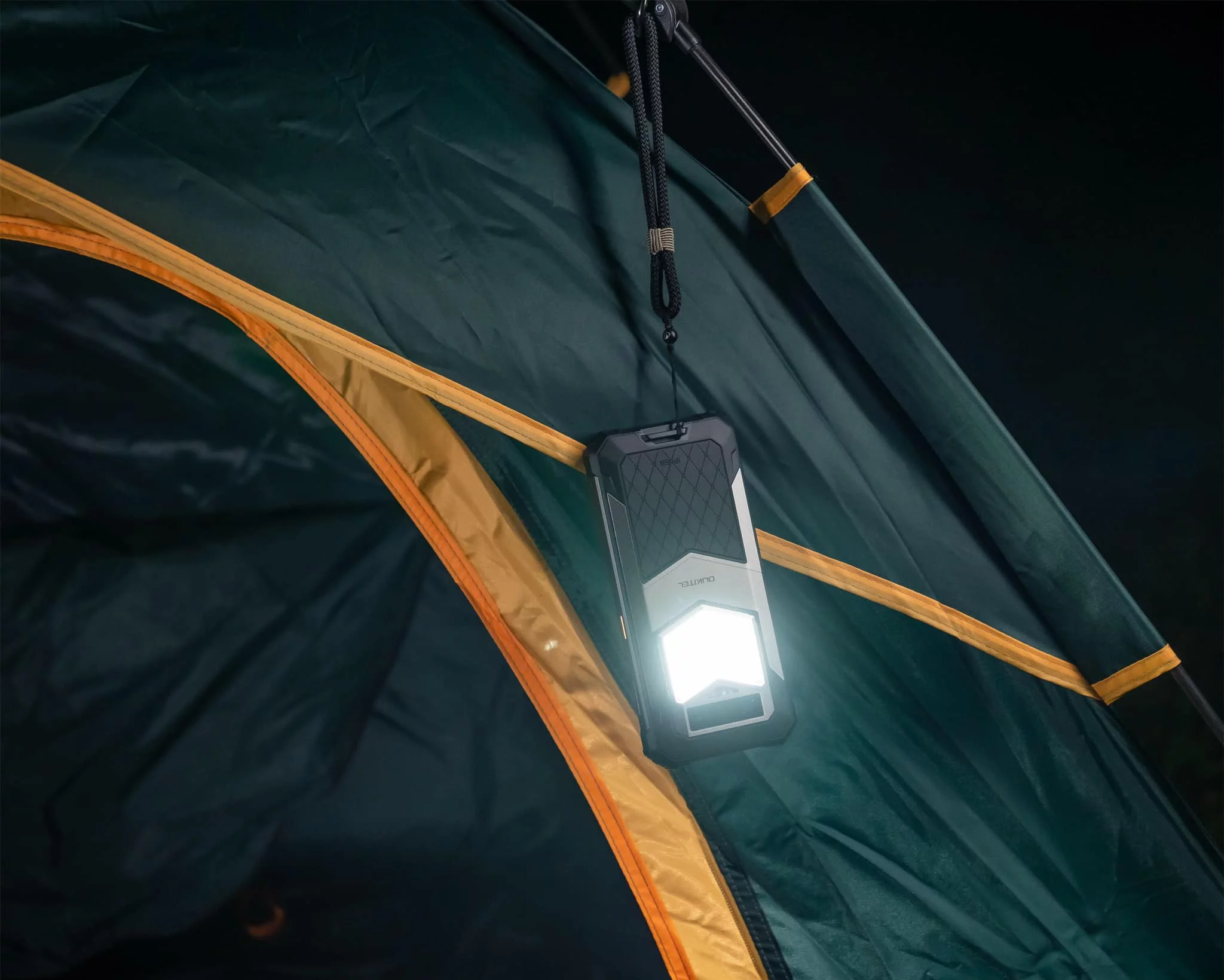 Oukitel has integrated a powerful camping light into a rugged smartphone, so outdoor enthusiasts can leave the lantern at home