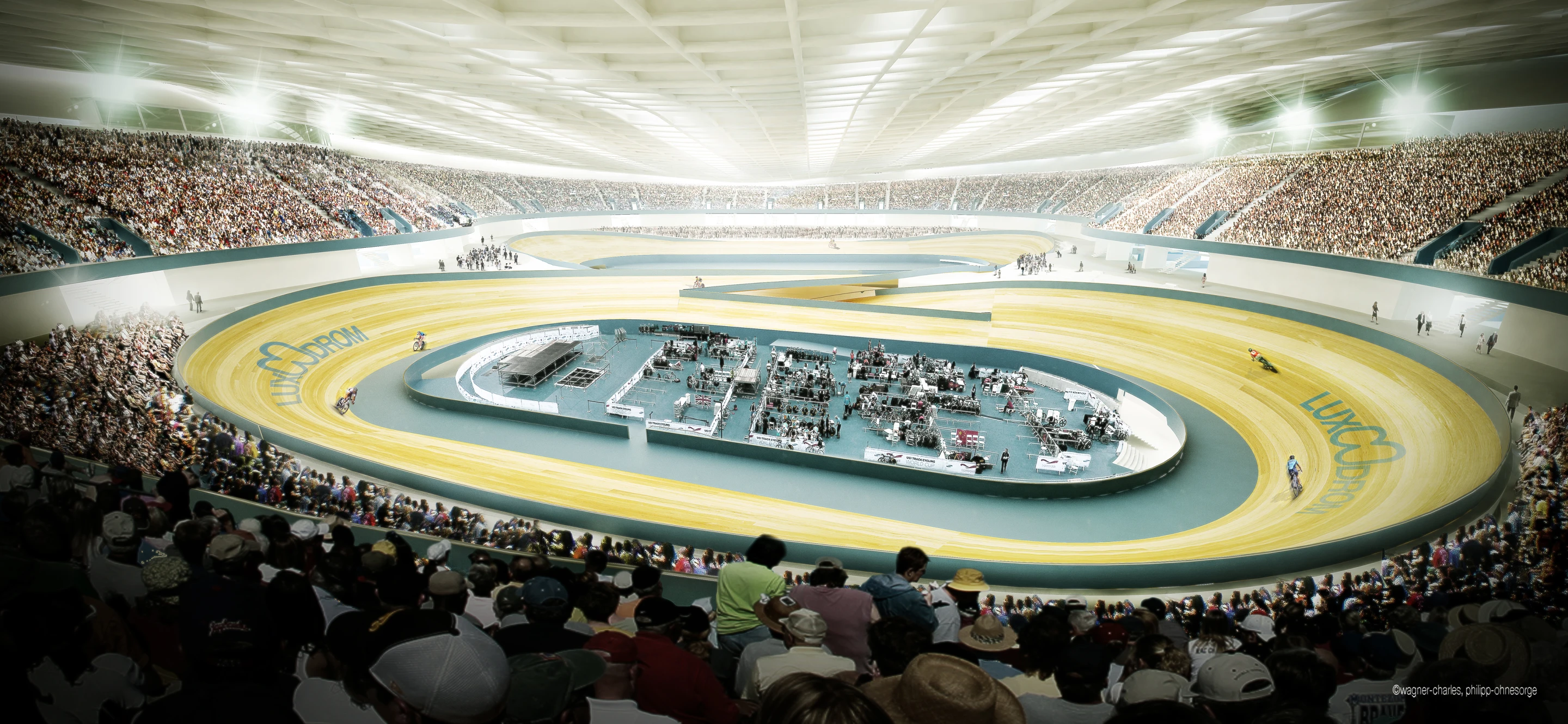 Charles Wagner's bold concept for a figure eight velodrome (Image: Philipp Ohnesorge)