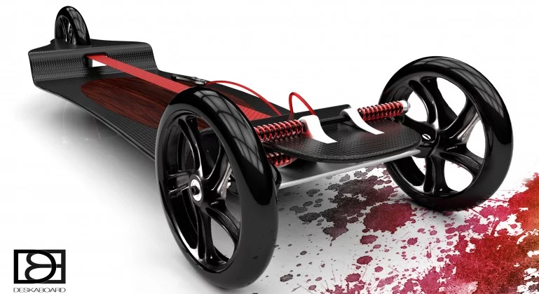 The Deska rides on three 200-mm wheels