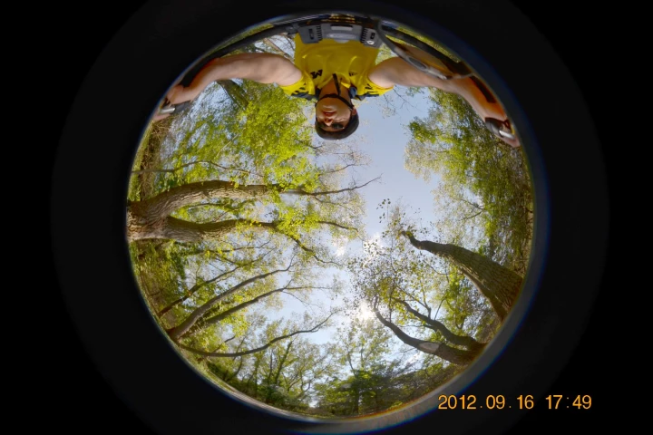 Prof. Nicholas Rajkovich, as seen by his bike's sky view camera
