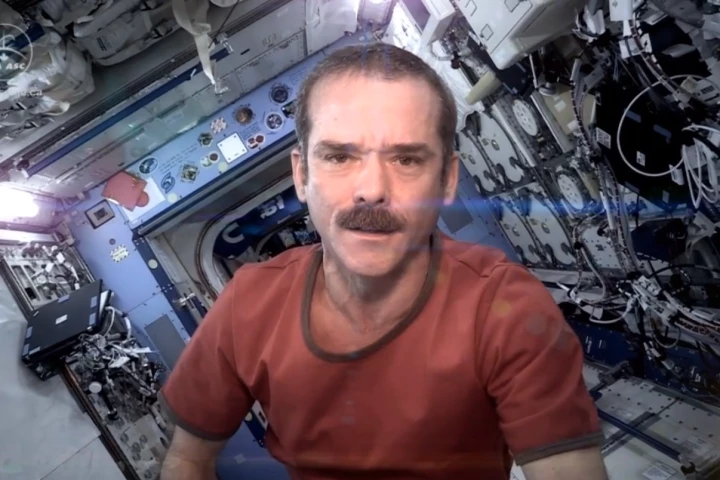 Commander Hadfield's videos have received millions of views on YouTube (Image: Canadian Space Agency)