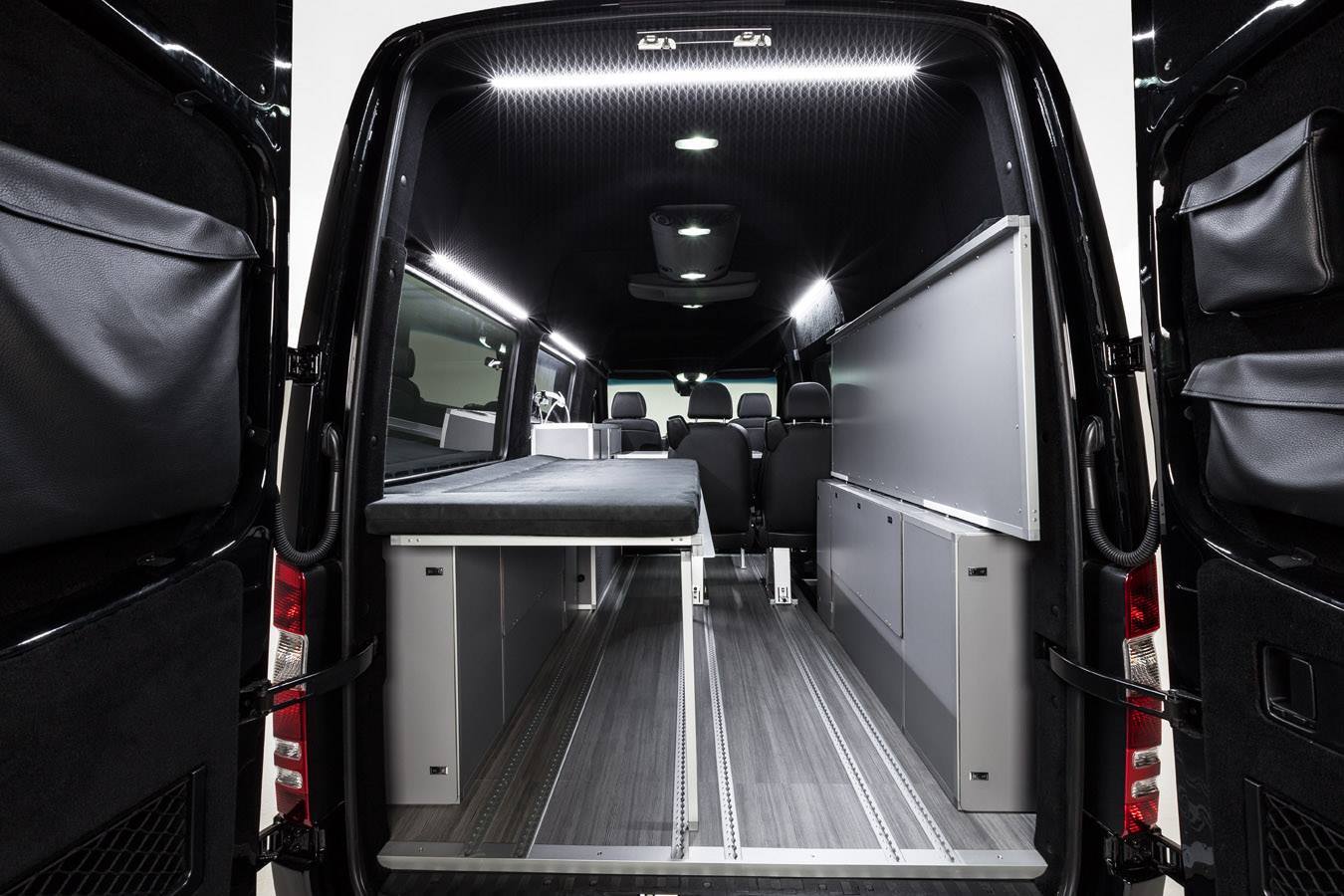 Sprinter Vansports Camper bed folded out
