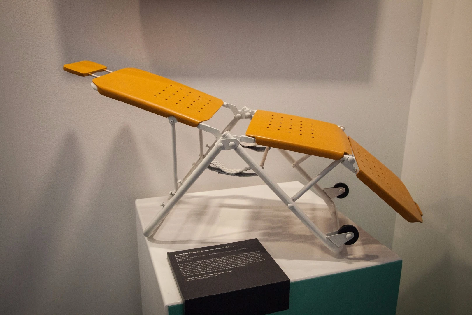 Global Grad Show: This portable patient chair for dental camps is designed for the 70 percent of the Indian population that live in rural areas. By Arun Shah, from the Indian Institute of Technology Bombay
