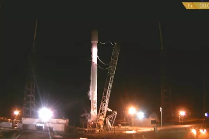 The abort decision was made as the Falcon 9 was igniting its engines