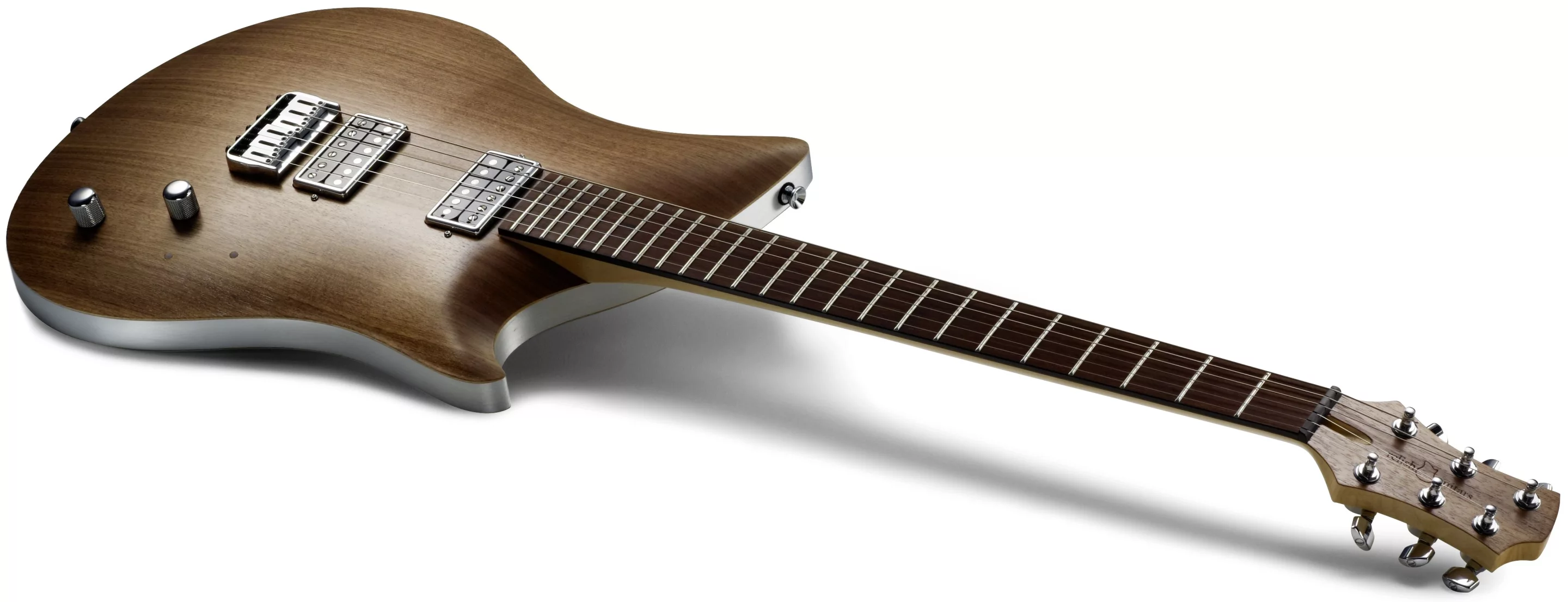 Pickups are selected using touch sensors under the volume and tone knobs