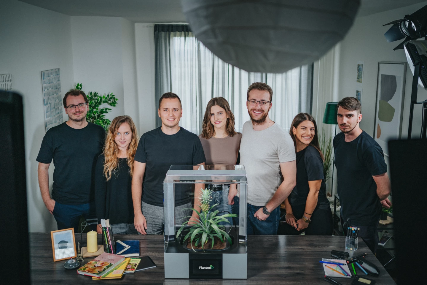 The Plantee Innovations team is raising production funds for its indoor greenhouse on Kickstarter