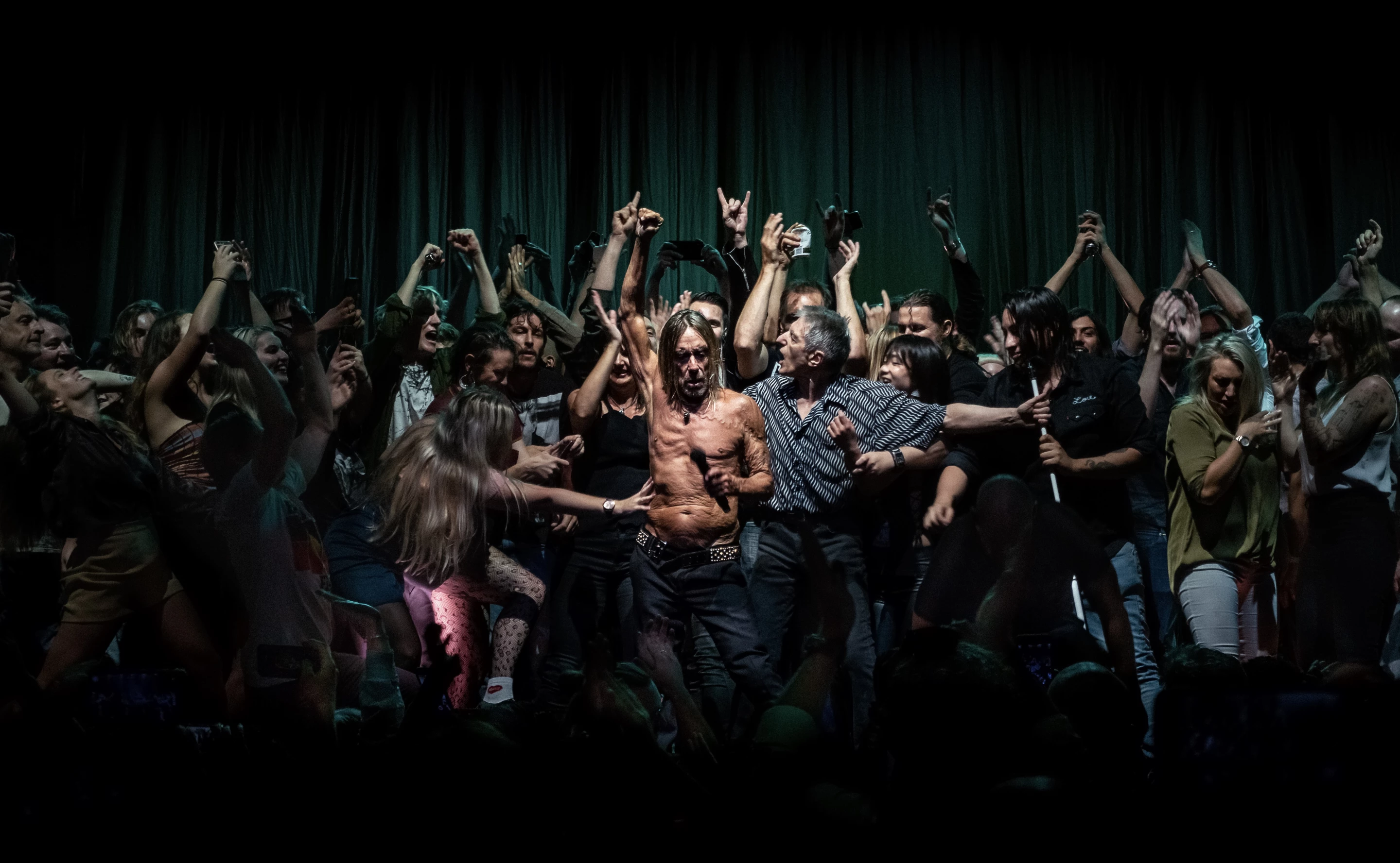 Winner, Culture, Mark 5:28. Audience members were invited on stage to dance at an Iggy Pop concert in Sydney Opera House, Australia, on 17 April 2019