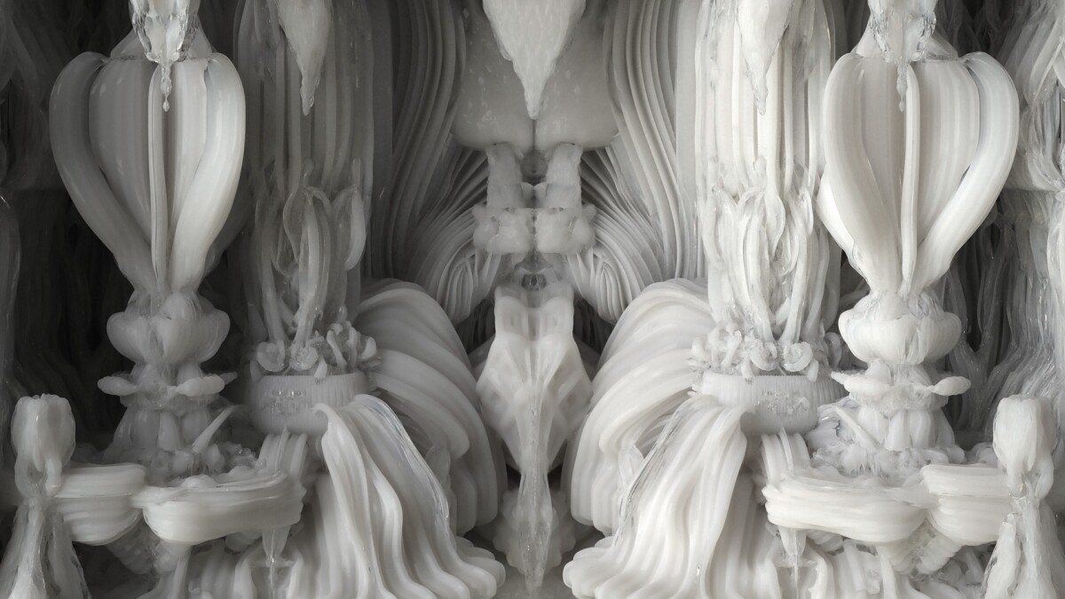 A close up of the software generated geometries (Photo: Hansmeyer / Dillenburger)