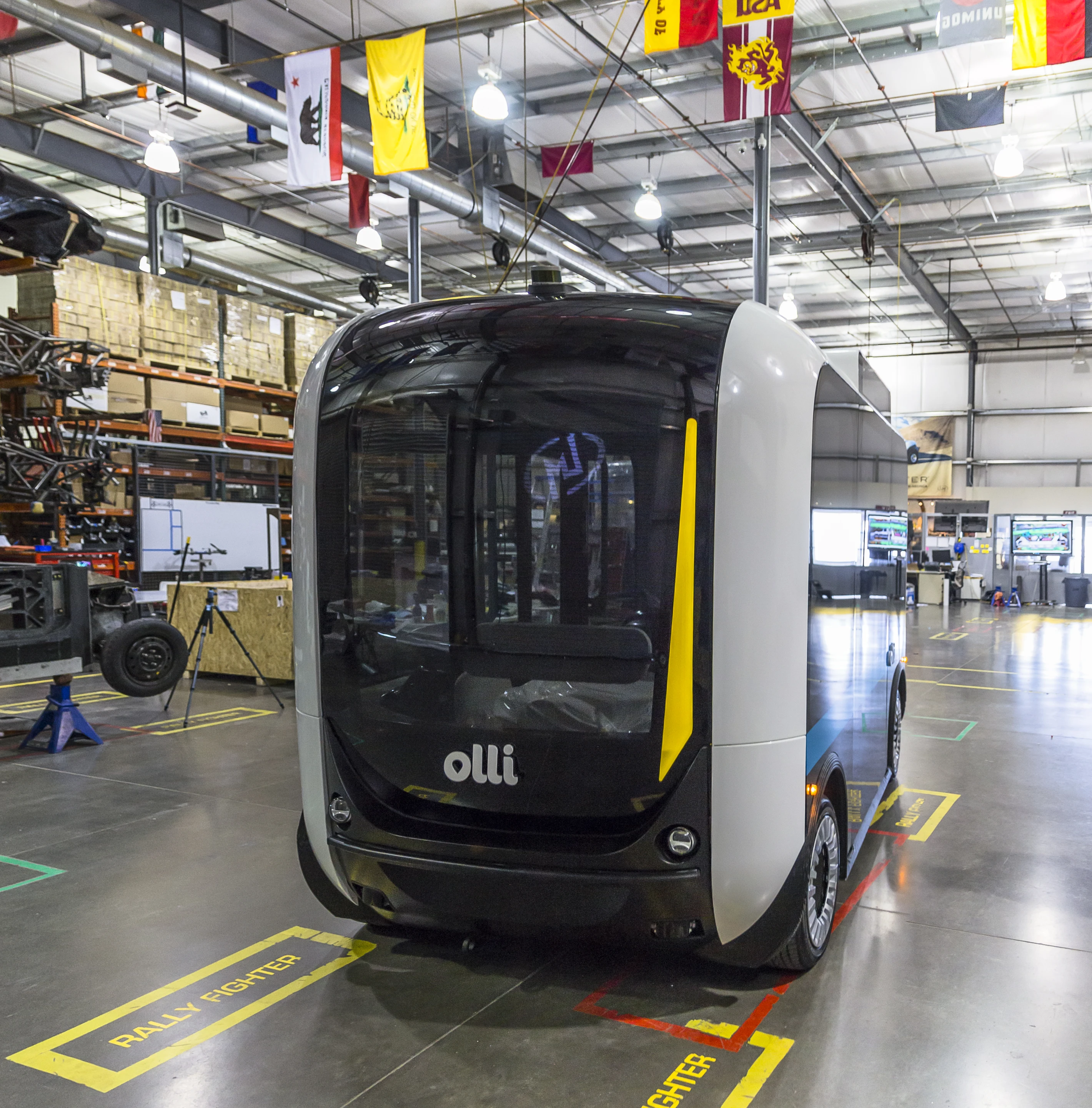 Olli is a twelve-passenger electric bus developed by Local Motors, the Arizona-based vehicle builder that created the world's first 3D printed car in 2014