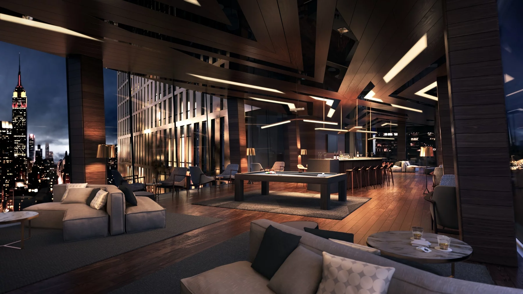 The sky bridge will house a residents' bar and a lounge