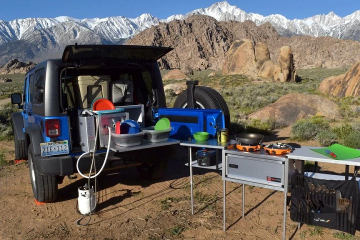 Camp Kitchens Wrangler Camping System in action