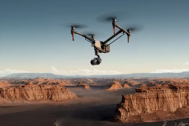 DJI says that the Inspire 3 camera drone "sets a new standard for cinematic-grade aerial filming systems"