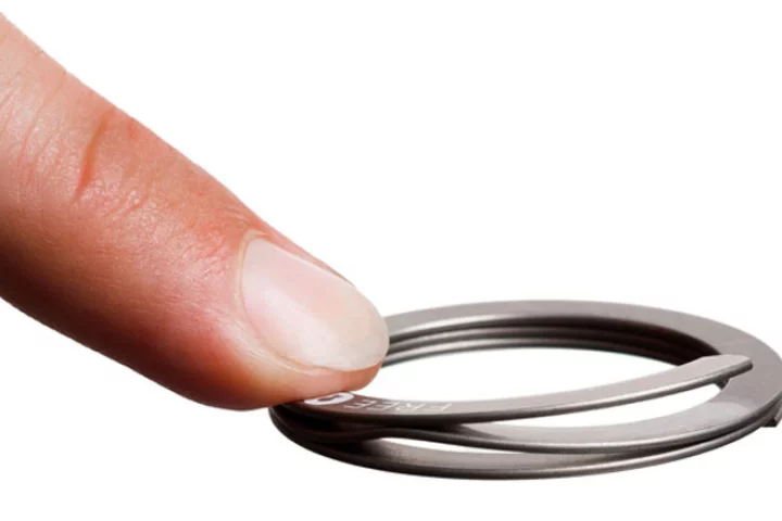 The Freekey keyring opens with a push