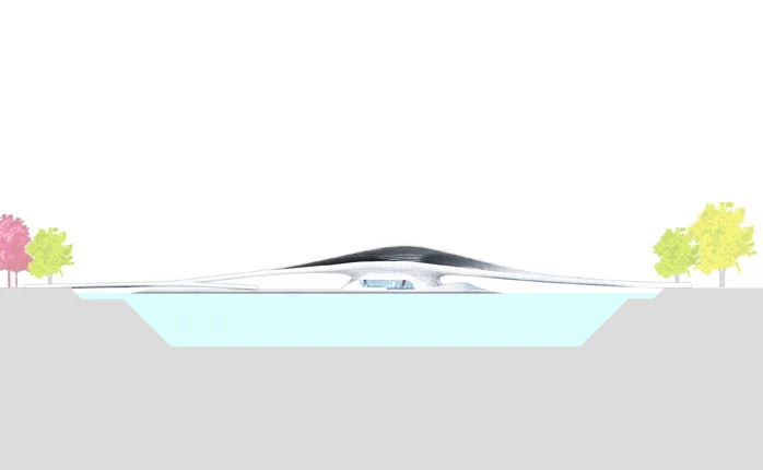 L & A Design team envisions that the iconic structure will reflect the importance of Wuxi Xidong 's relationship with water (image: L & A Design Group)