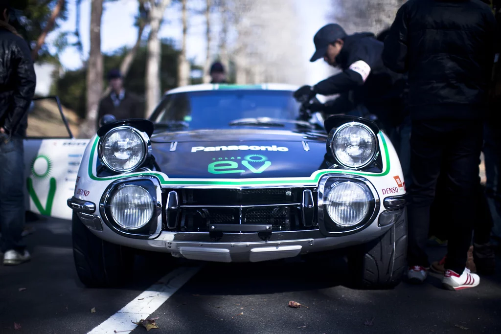 Crazy Car says that the outer shell was beautifully restored by one of the best body plater engineers in Japan, who also improved on the original aerodynamics in the process