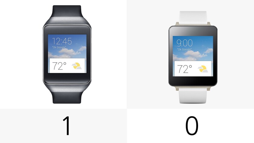 Number of physical buttons on each watch